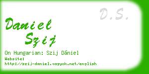daniel szij business card