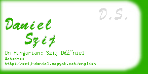 daniel szij business card